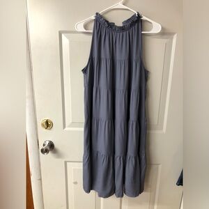 Elegant Gray Sleeveless Dress